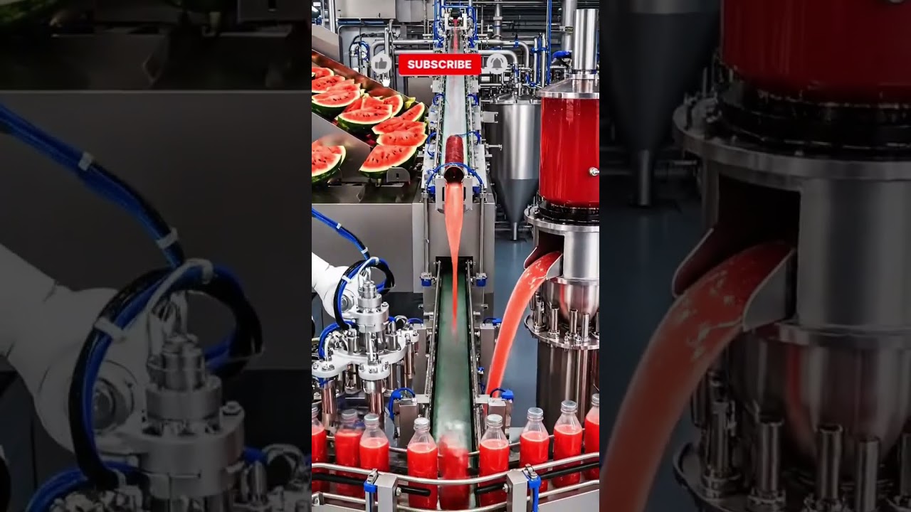 "Watermelon Juice Factory Fully Automated. 