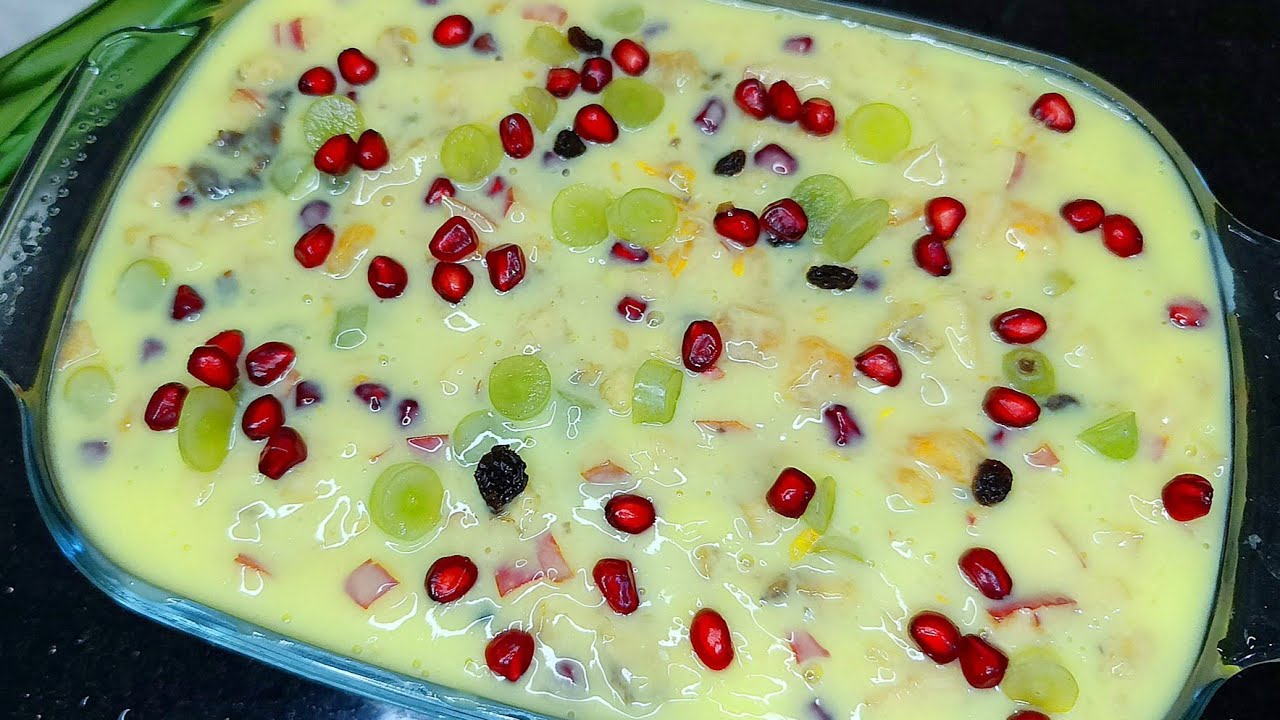 Ramadan Special Fruit Custard Recipe | Easy Creamy Fruit Custard | Healthy Fruits Dessert... 