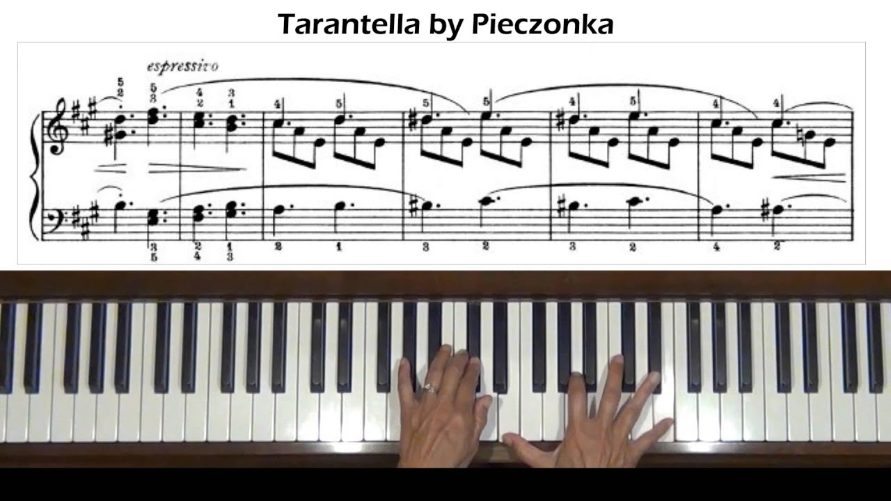 Tarantella in A Minor by Pieczonka Piano Tutorial