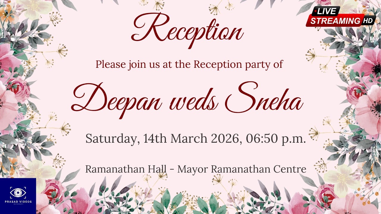 Reception of Deepan weds Sneha