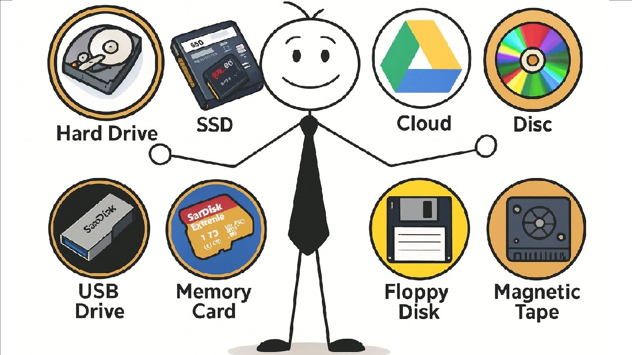 Every Storage Device explain in 2 minutes