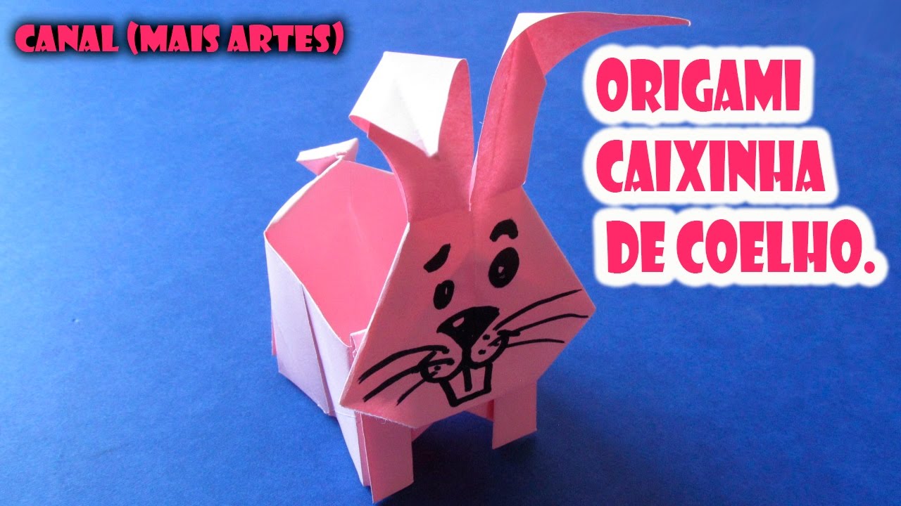 Como fazer um Origami Caixa de Coelho (releitura do rostinho)