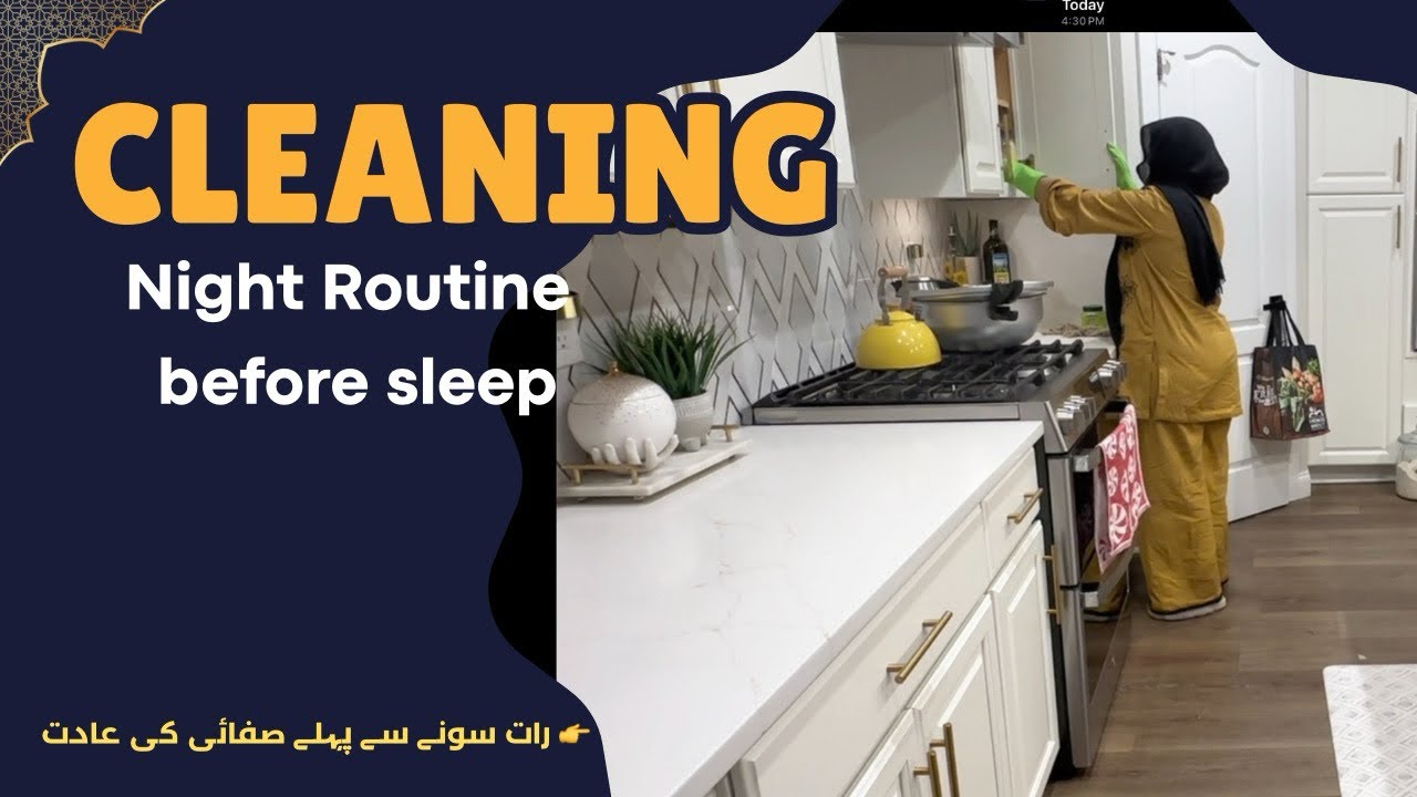 “Night Cleaning Habit Before Sleeping | Satisfying Kitchen Routine ✨🧼”