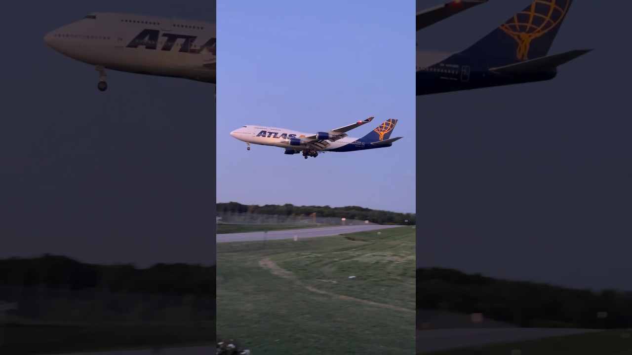 Atlas Air Boeing 747-400 Landing into BWI #aviation #747