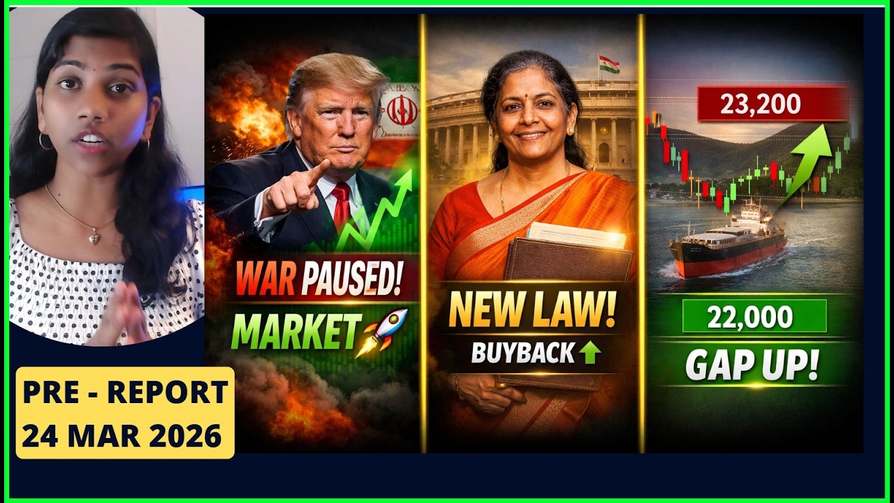 WAR PAUSED = BIG GAP UP? 🚀 Massive Move ! | Pre Market Report 24 Mar 2026 | #nifty #banknifty