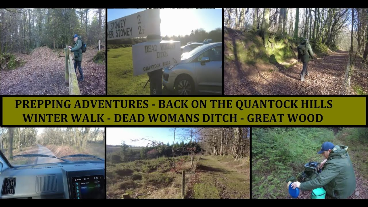 Back on the Quantock Hills - winter walk - very busy car park - Dead Womans Ditch - Great Wood