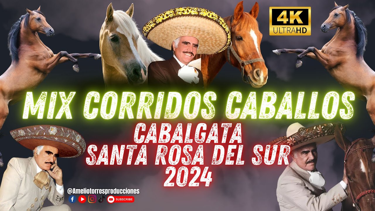 Mix corridos Caballos I cabalgata Santa Rosa del Sur I 2024 #cabalgata #yeisonjimenez #caballos #4k