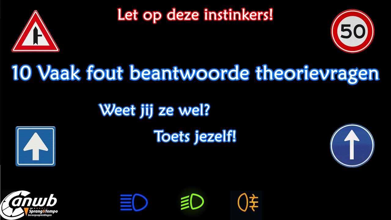 Auto theorie oefentoets met instinkers en ezelsbruggetjes, ben jij klaar voor het examen?