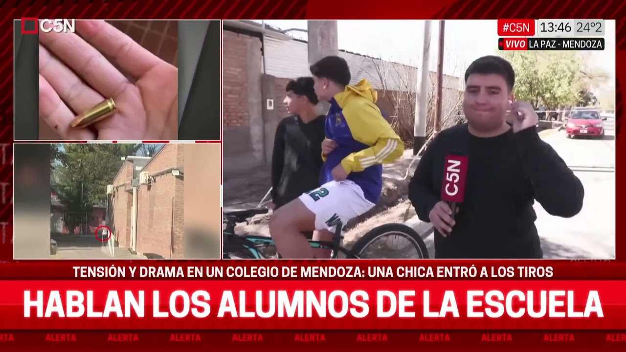 C5N en VIVO desde el COLEGIO de MENDOZA: la NENA sigue ATRINCHERADA