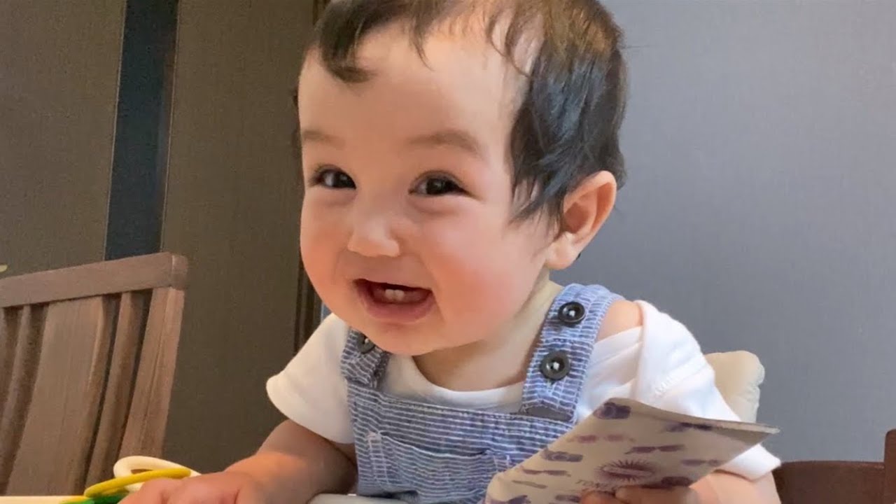 【初散髪】くるくるヘアーをついに切るときがきた【生後9ヶ月】