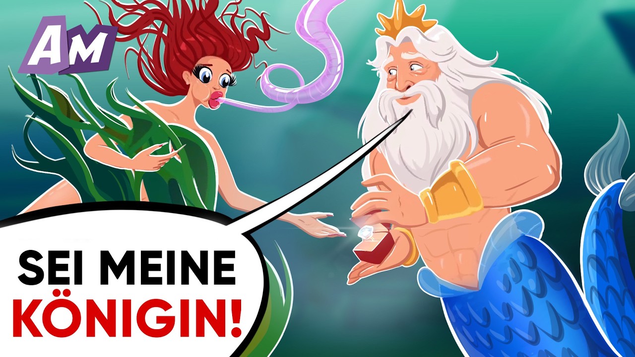 Ein reicher Mann aus dem Meer zog ein Mädchen unter Wasser