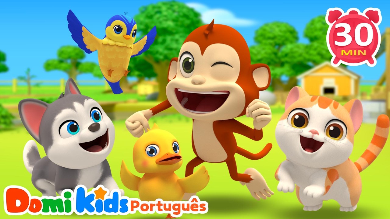 Dança dos Animais 🐯| Cante em Português & English | Domi Kids Festa dos Animais