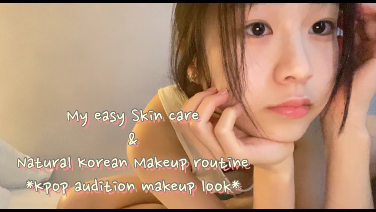 Secret to white & clear skin❤️ Korean kpop audition makeup, student makeup routine