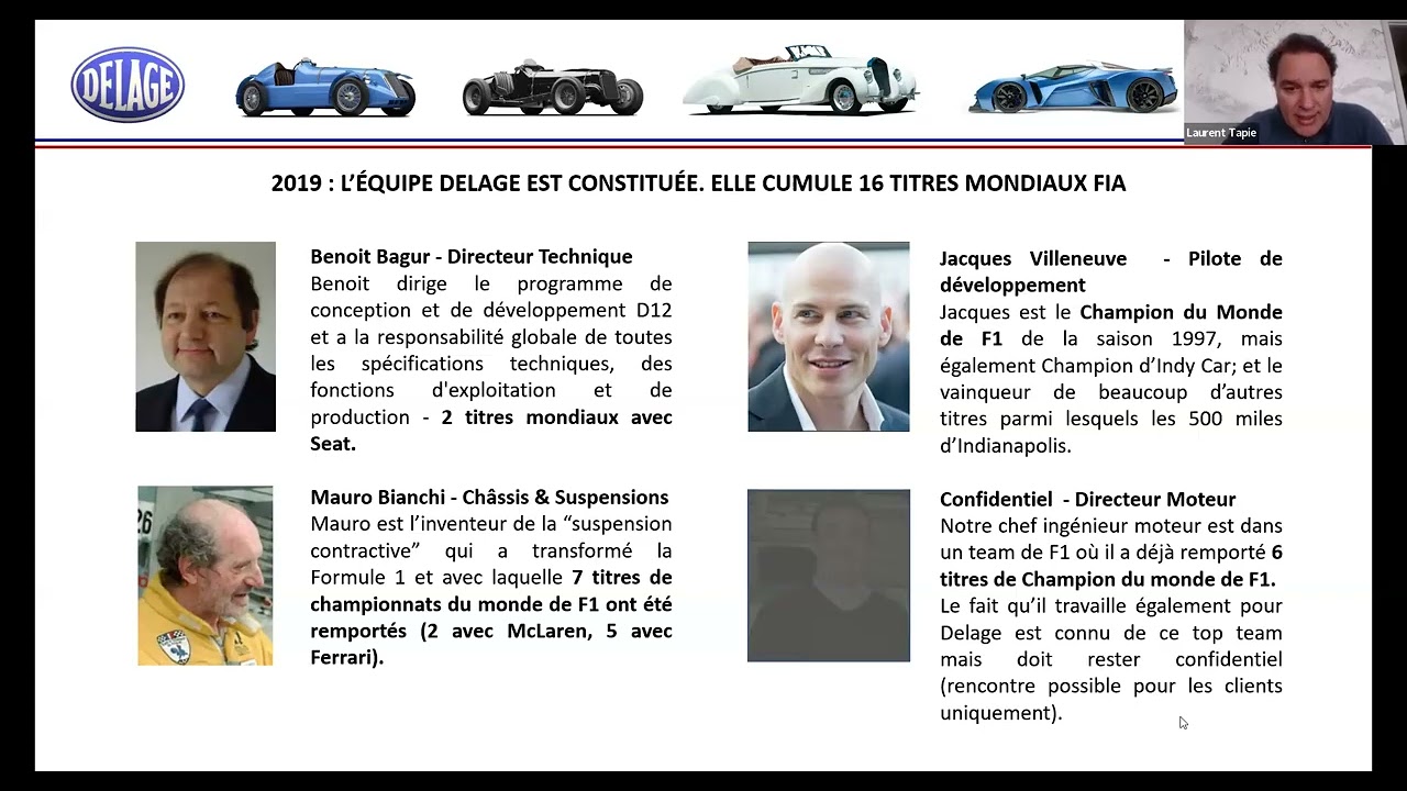 Laurent Tapie dévoile comment rejoindre la renaissance de Delage