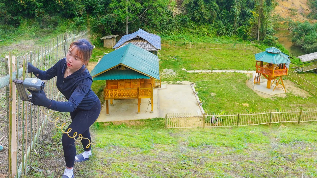 🏠 Building Long And Wide Bamboo Fence Around The Farm - Leave The Noisy City To The Countryside