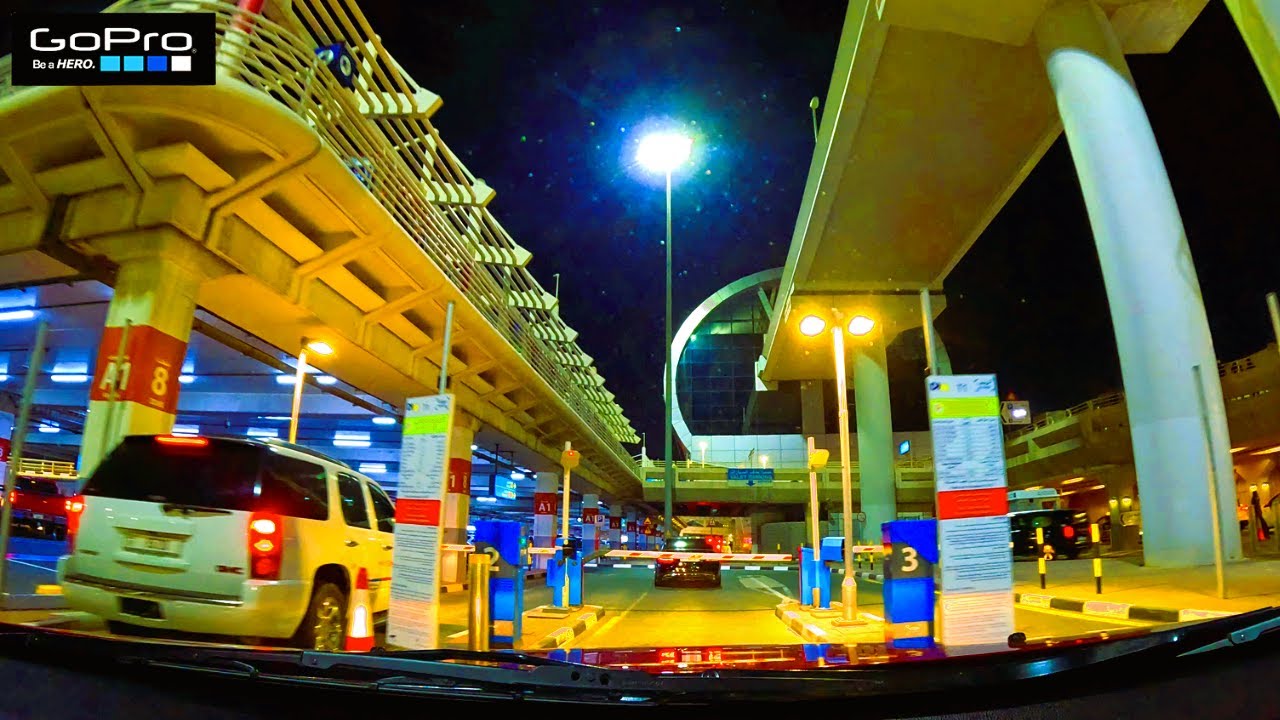 DUBAI DRIVING TO AIRPORT TERMINAL 1 ARRIVAL PARKING | GOPRO11 DASHCAM
