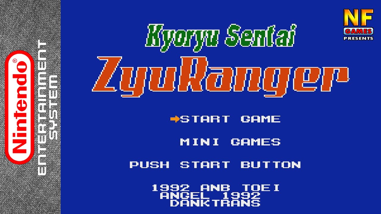 Kyoryu Sentai Zyuranger / Power Rangers 2. Normal (Hard) Mode. NES [No Damage Walkthrough] Famicom
