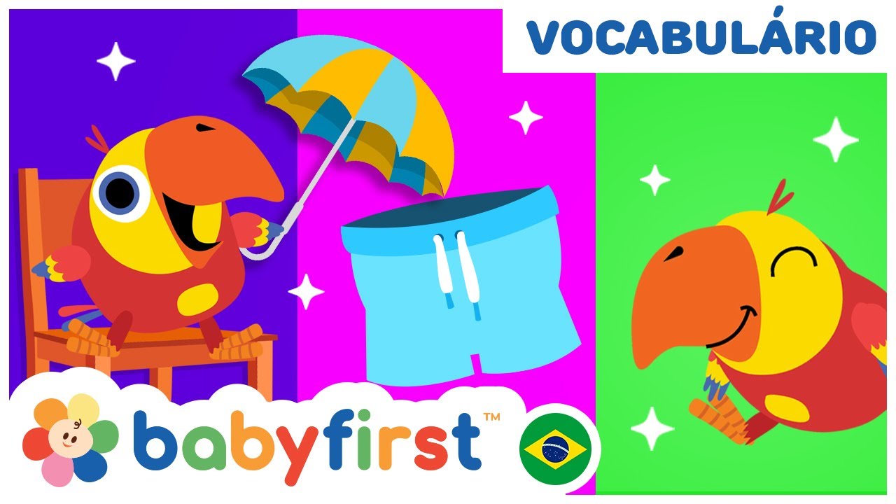 Vídeos Educativos | Desenho educativo 2 anos | Aprenda vocabulário com Larry | Baby First Brasil