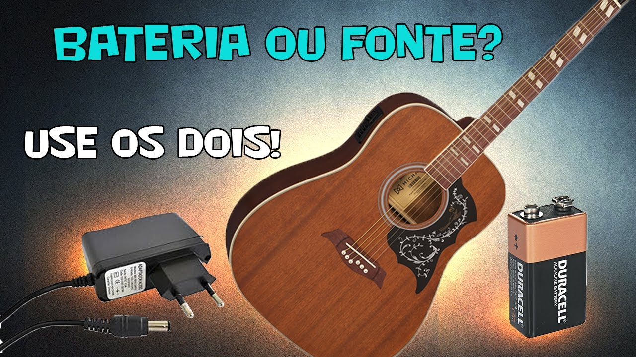 Aprenda a adaptar Fonte 9v em Violão Elétrico com opção de usar bateria