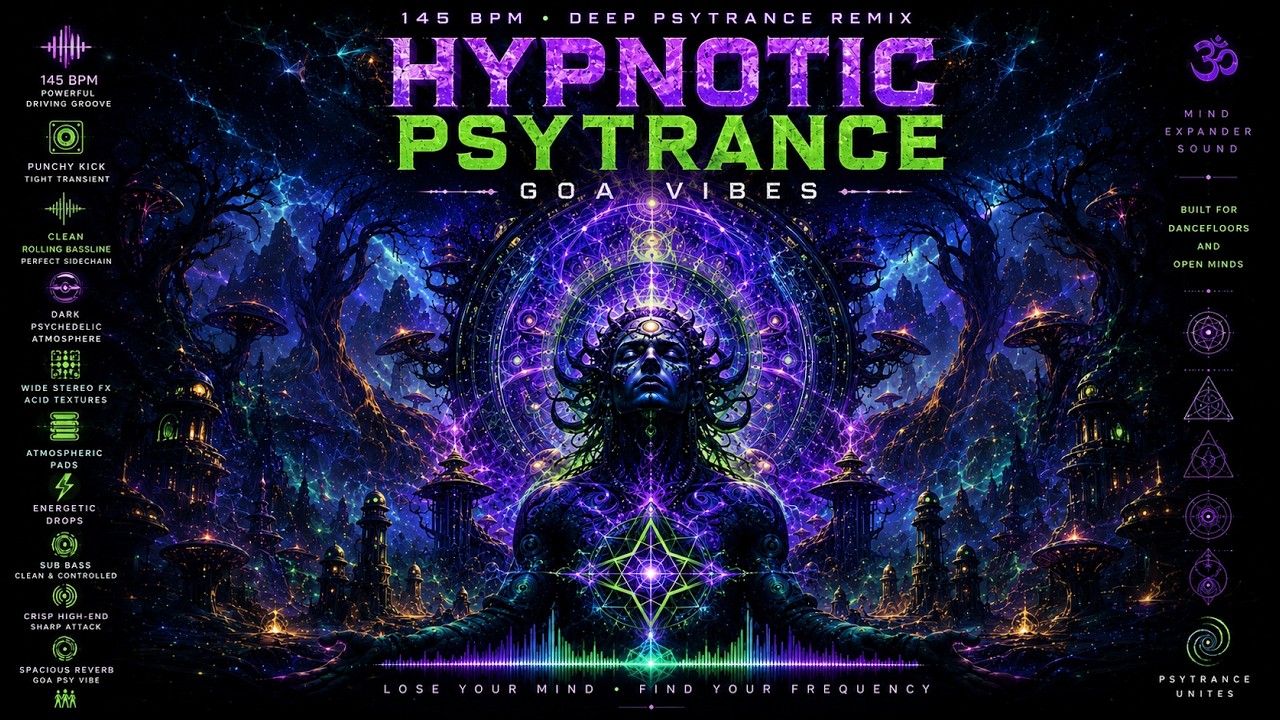 Hypnotic Psytrance Remix 145 BPM 🔥 Goa Psy Vibes & Powerful Bassline