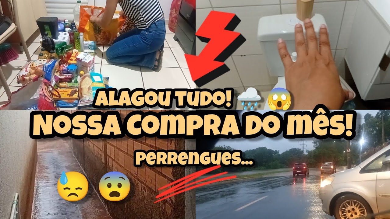 TIVEMOS PROBLEMAS POR AQUI - MUITA CHUVA - VLOG COMPRAS DO MÊS NO ATACADÃO 
