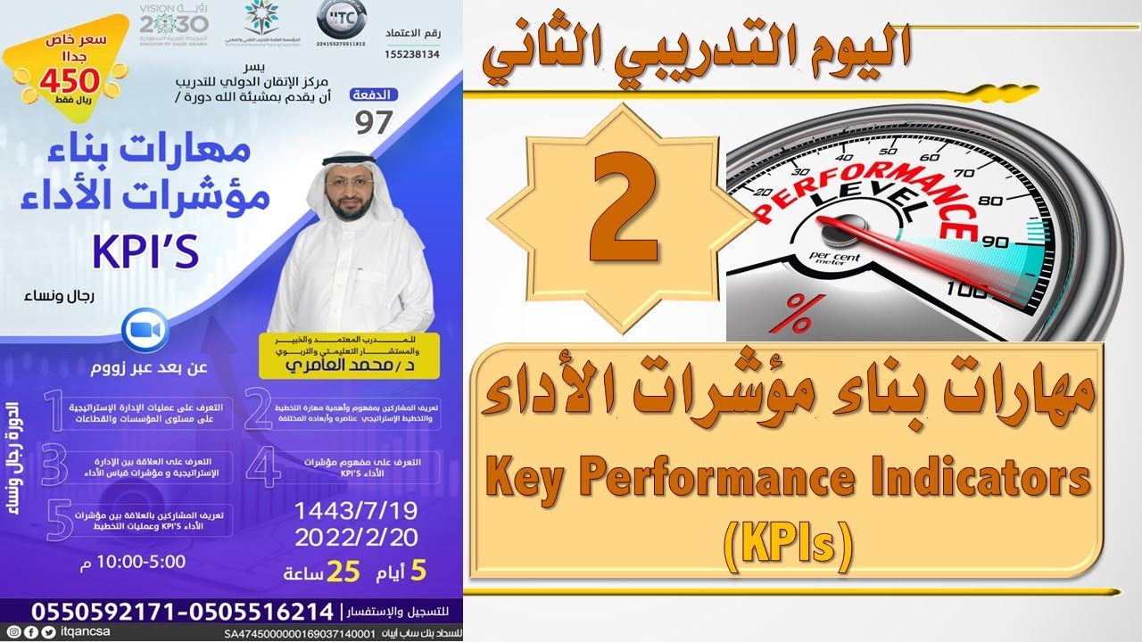 دورة بناء مؤشرات الأداء KPIs الدفعة 97 مع د. محمد العامري part 2/5