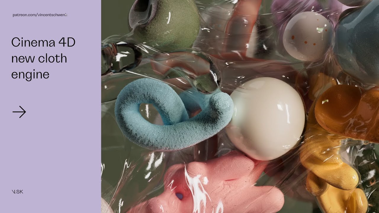 S26 Cloth engine - C4D- Maxon - Softbody - Wrapping effect