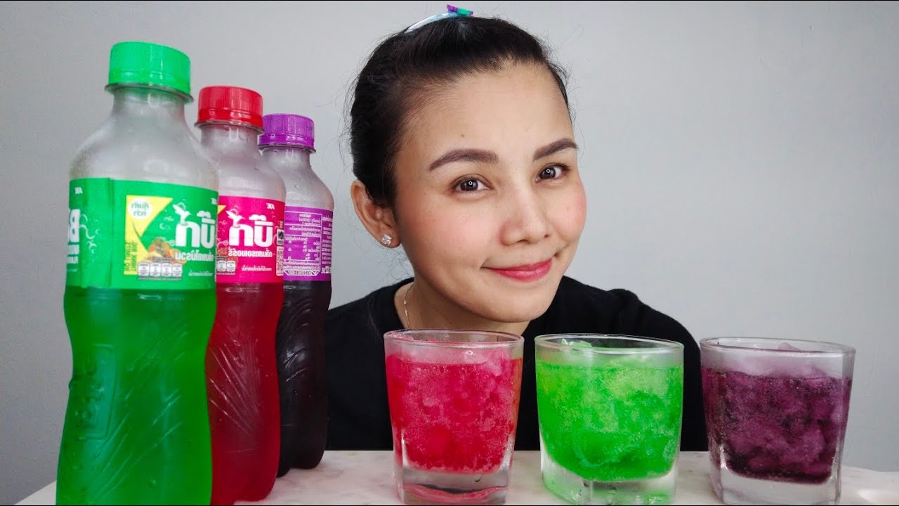ASMR Drinking  Soda Ice Eating