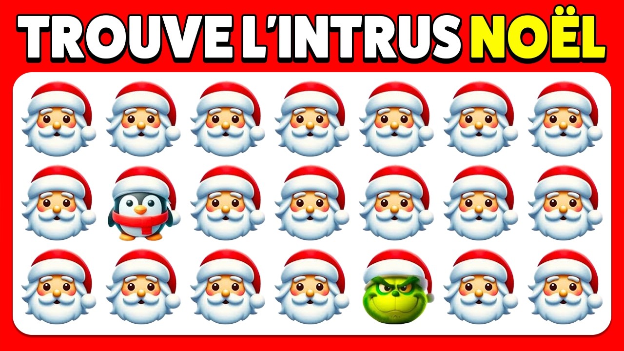 🎅 QUIZ NOËL 🎄 Trouve les DIFFÉRENCES 👀 Trouve l'INTRUS 🌟 Devine le MOT en ÉMOJIS ❄️