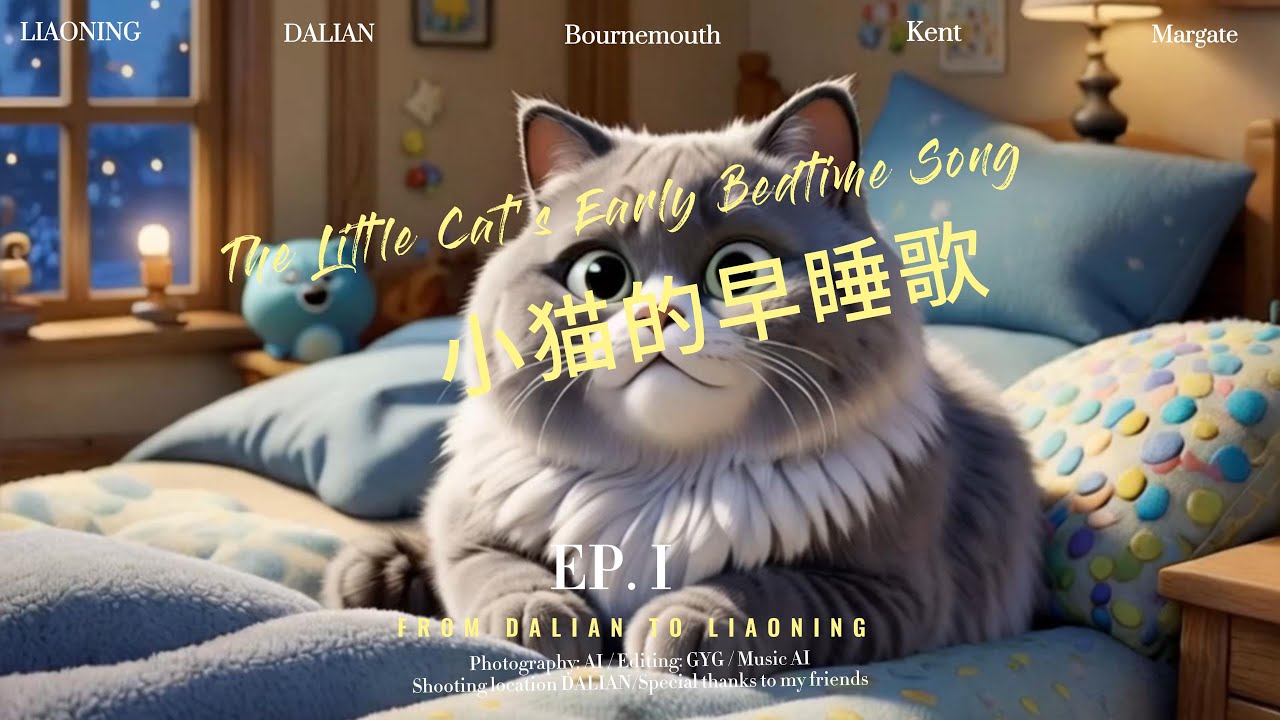 The  Cat's Early Bedtime Song: Children's Song-Cute Music | Fantastic Beasts Series GYG AI Trailer