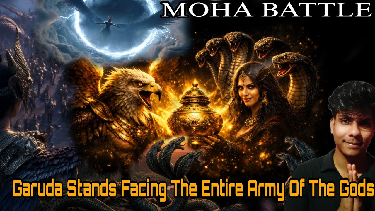 Garuda is standing before the full army of the devas | गरुड़ और नागों का जन्म कहानी | Full story 
