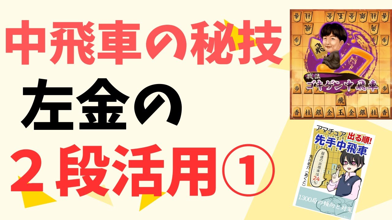 【左金の２段活用①】先手中飛車【将棋ウォーズ】【振り飛車党普及委員会出版部】