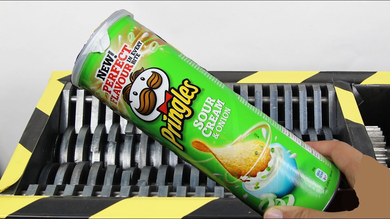 Experiment Shredding Pringles Chips | The Crusher