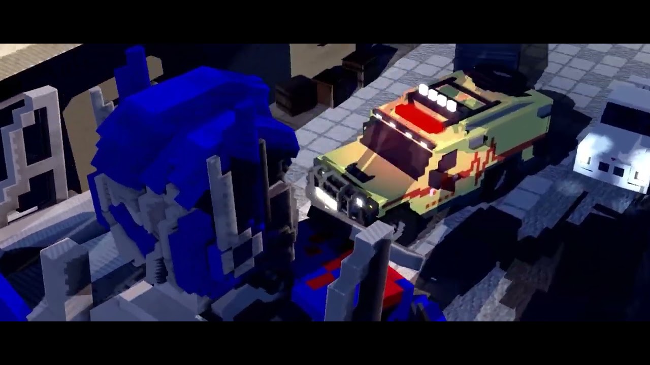 Transformers Autobots Arrival To Earth Scene (Minecraft animation)