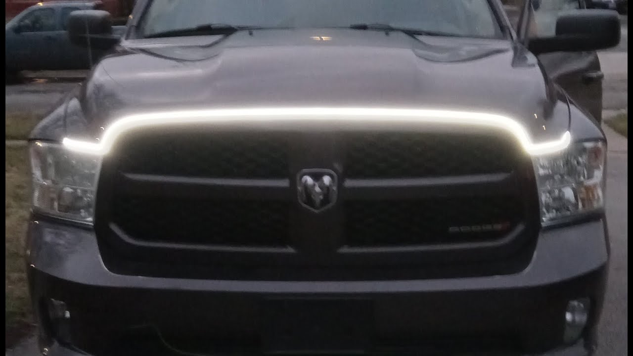 Tips on mounting LED hood mounted lights for Dodge Ram 1500