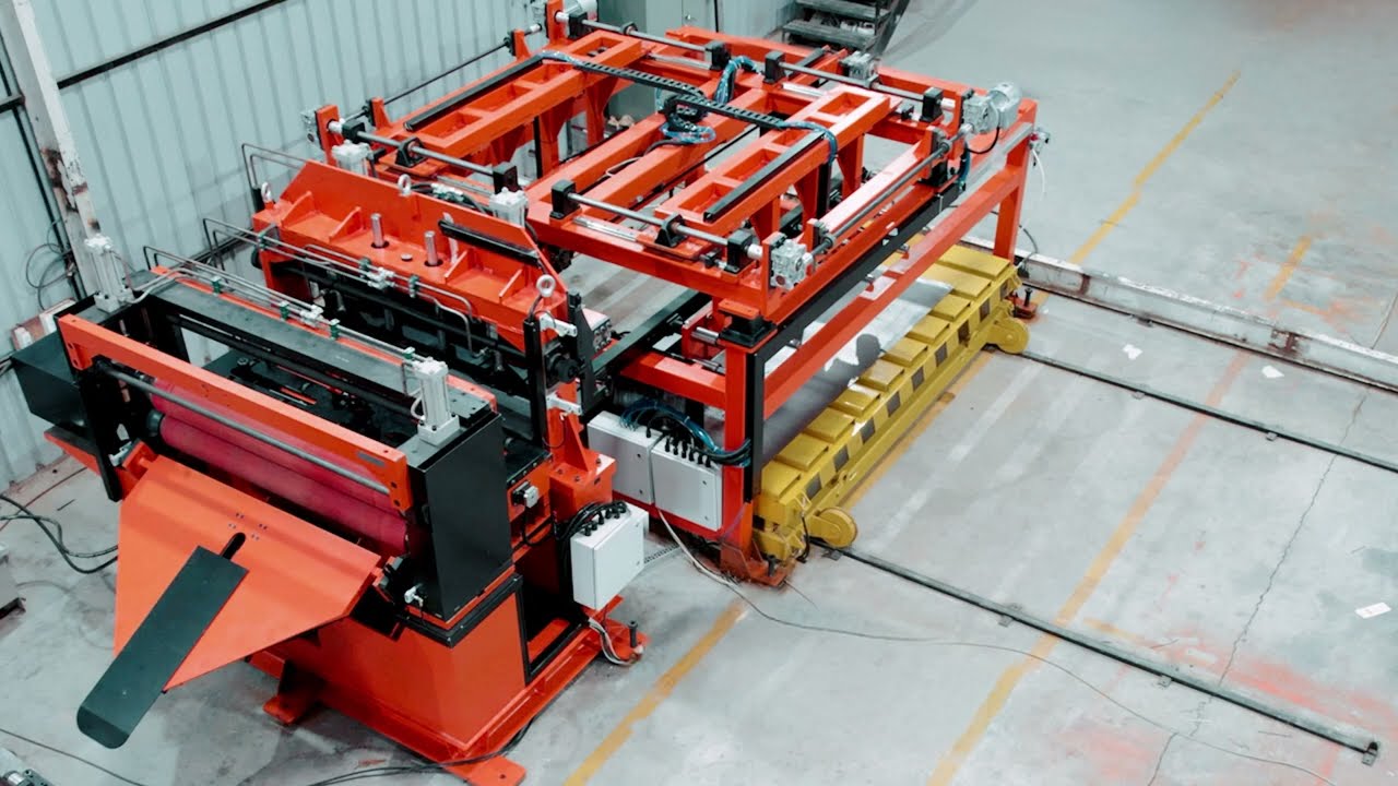 Sheet Cut to Length and Stacker Line | Cradle Decoiler, Shear Cutter & Stacking System