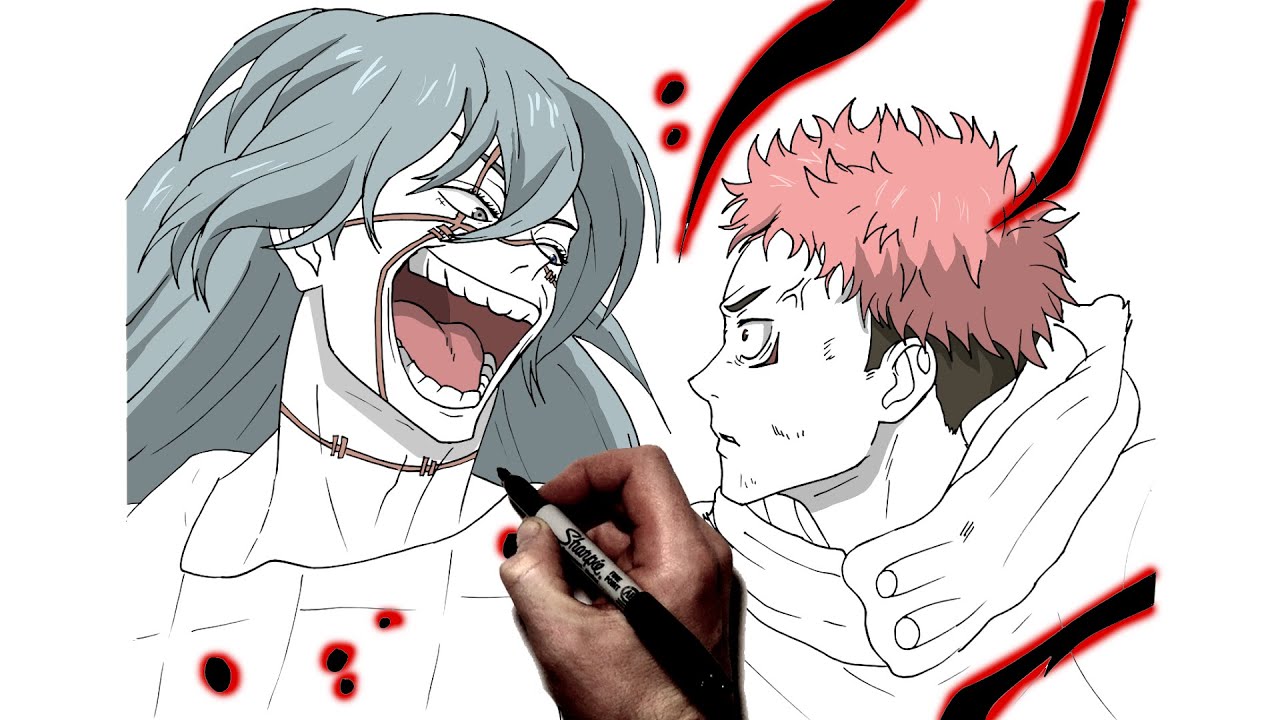 How To Draw Mahito vs Itadori | Step By Step | Jujutsu Kaisen