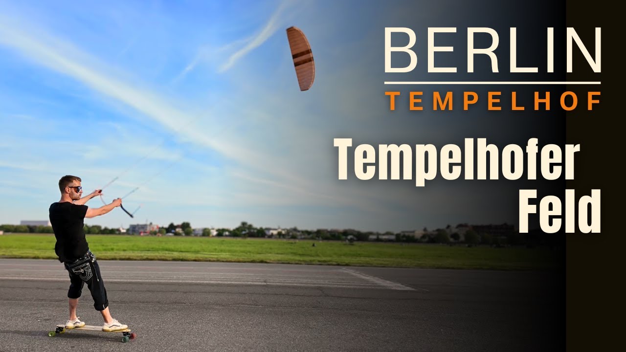 Tempelhofer Feld: Kite Skateboarding and relaxed vibes | Berlin Walking Tour | 4K