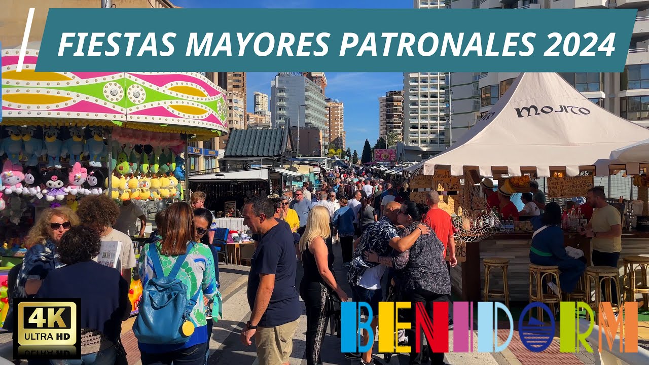 Benidorm Fiestas Mayores Patronales 2024, ambiente en el centro de la ciudad 10 de Noviembre.