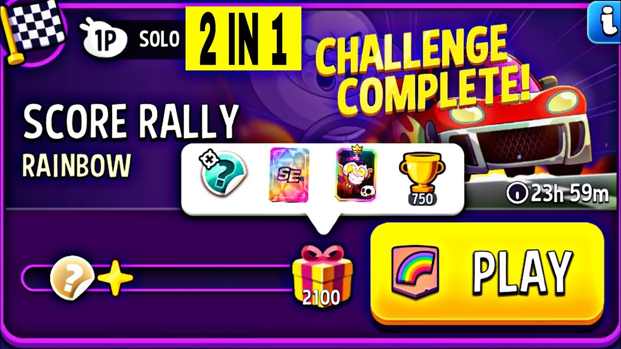 2 Solo rainbow score rally solo challenge | match masters | rainbow very easy challenge
