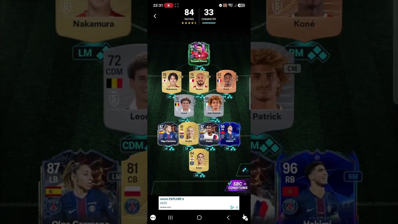 All 14 sbc solutions of Willian Pacho on Madfut 26