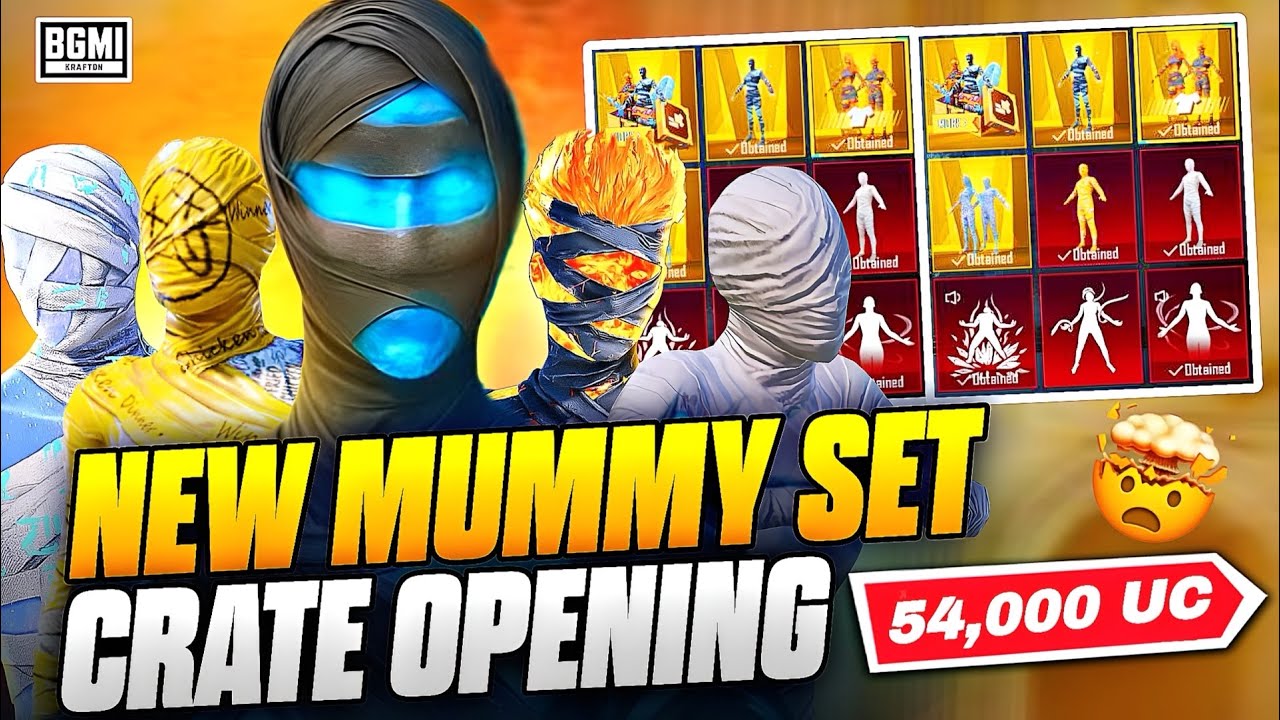😱 I Got All 5 Mummy Suits | New Mummy Set Crate Opening 🔥 | BGMI