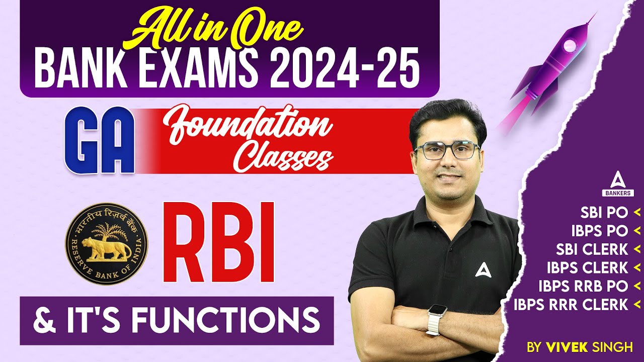 RBI & It's Functions | General Awareness for Bank Exams 2024 | By Vivek Singh