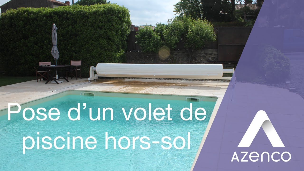 Pose d'un volet de piscine hors-sol