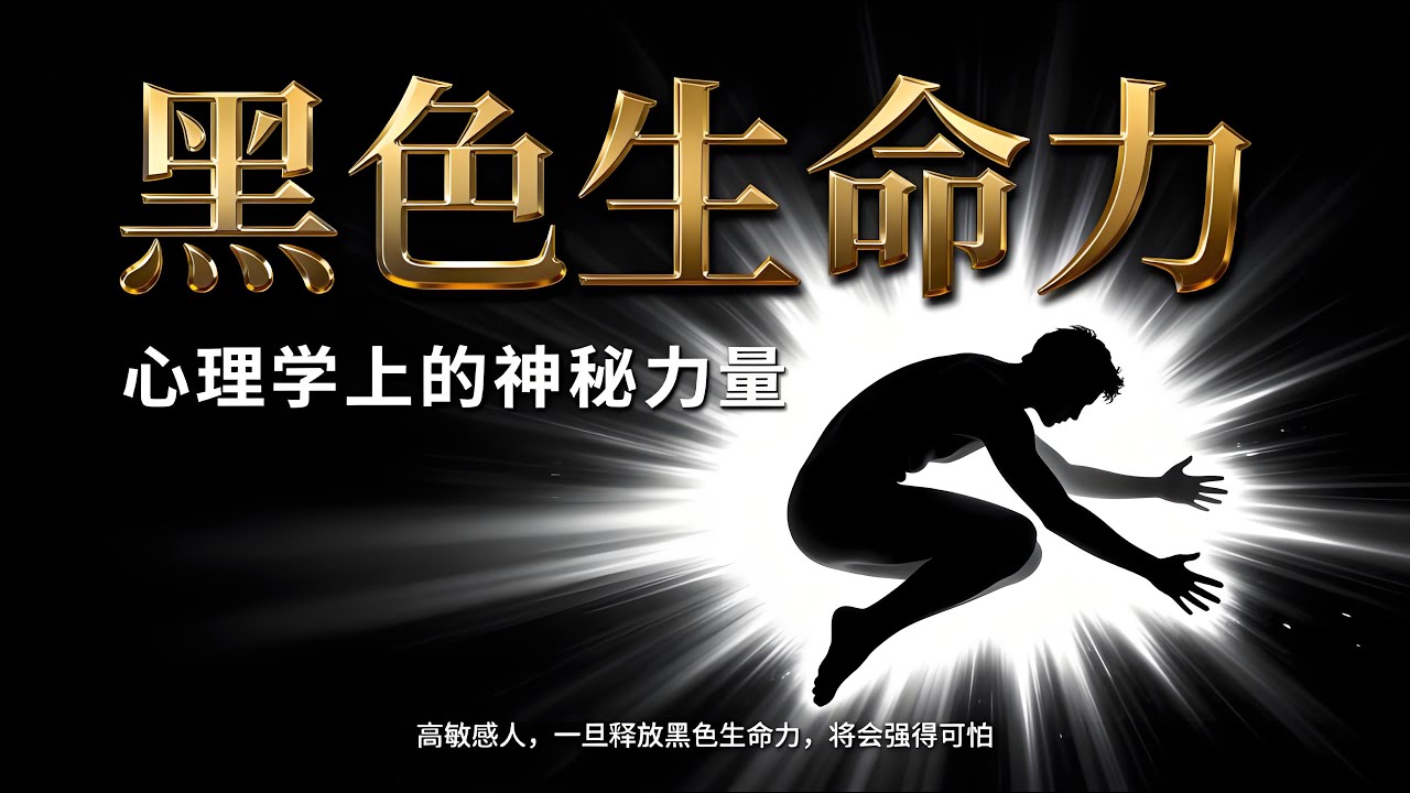 心理学上有个词叫：黑色生命力｜高敏感人，一旦释放黑色生命力，将会强得可怕