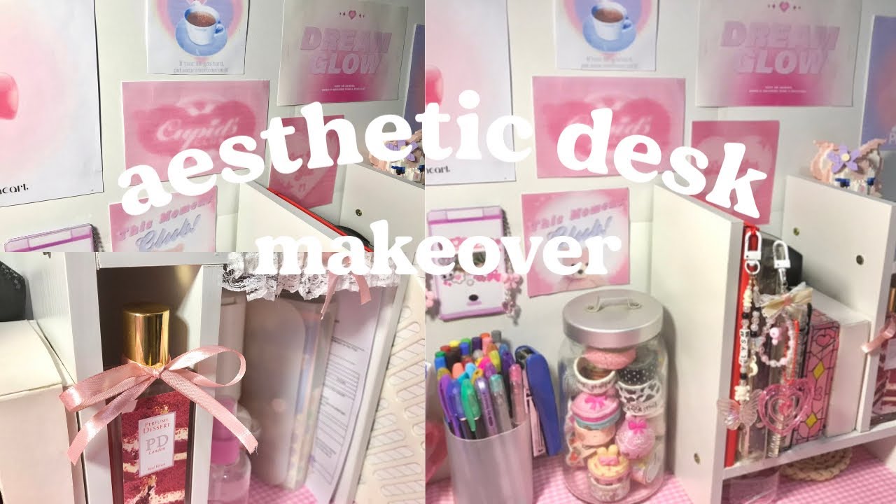🎀💬 aesthetic desk makeover 2022 , kpop & stationery’s (๑˃̵ᴗ˂̵)