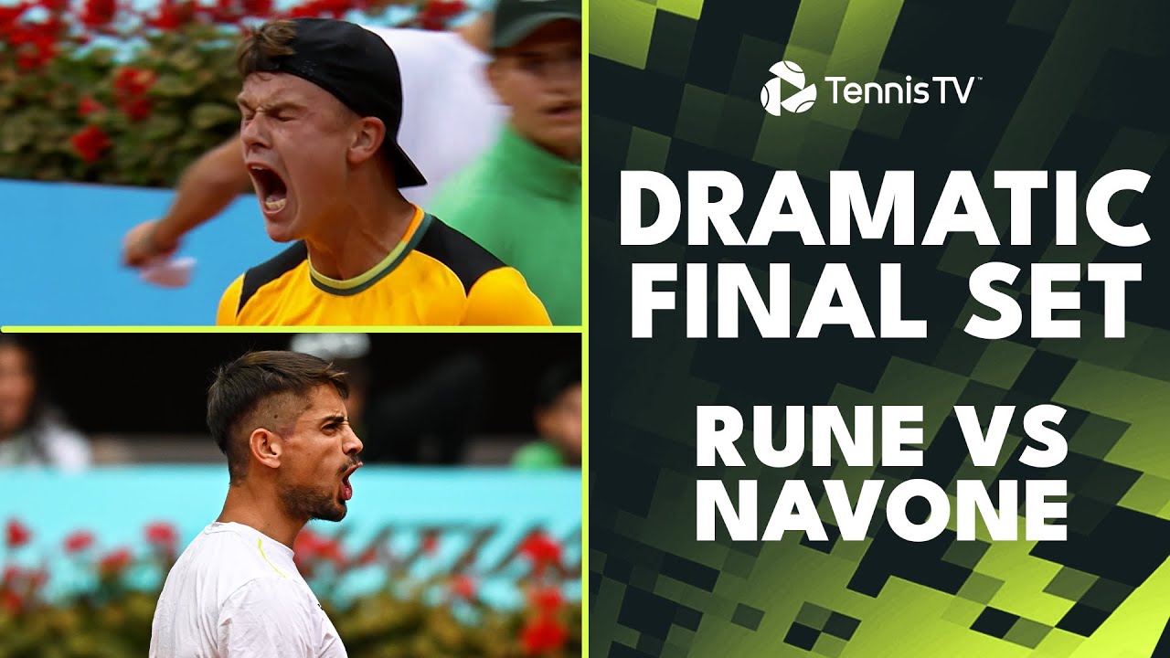 Holger Rune vs Mariano Navone DRAMATIC Final Set! | Madrid 2024 Highlights