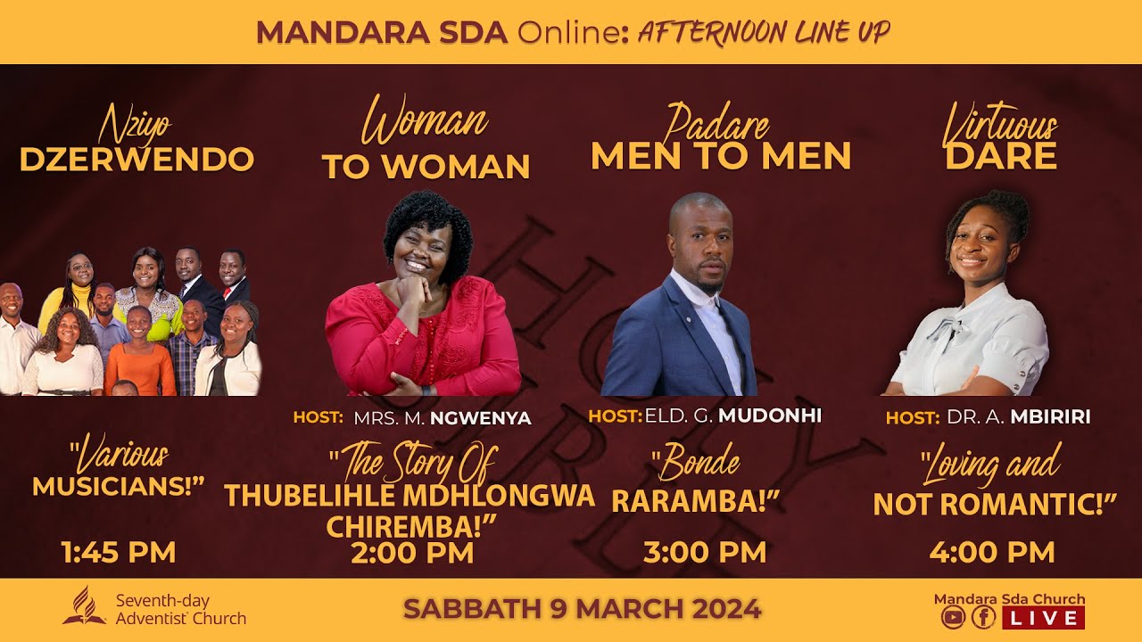 Mandara SDA Church || Afternoon Online Service || Date: 9 March 2024 || Time: 1:45pm - 5:00pm ||