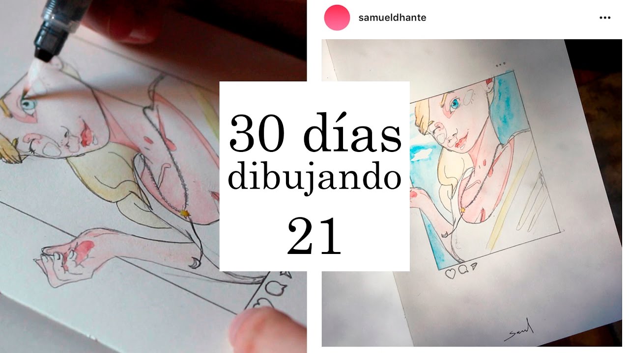 CON LOS OJOS CERRADOS | 30 D&iacute;as Dibujando - Samuel Dhante
