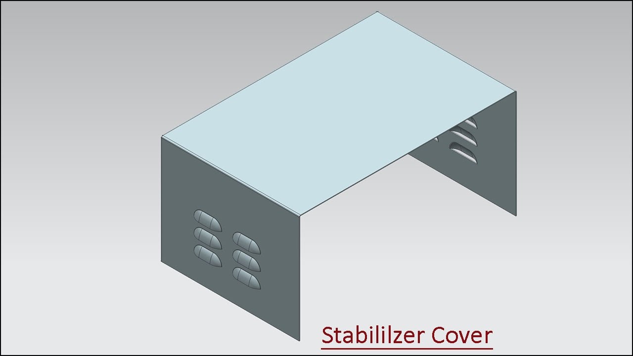 'Stabilizer Cover'-Sheet Metal Modelling-Siemens-NX (Tutorial with Caption)